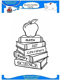 Çocuklar İçin Kitap Boyama Sayfaları 